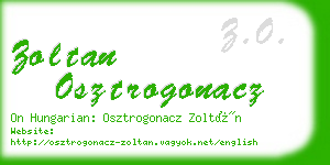 zoltan osztrogonacz business card